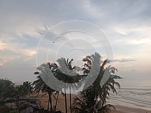 Goa beach sunset view