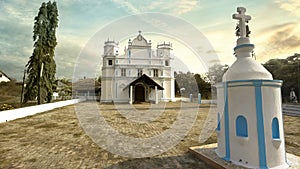 GOA church WHITE tamilnadu india photo