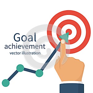 Goal achievement. Ambition business