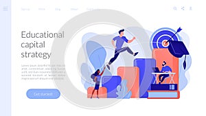 Educational trajectory concept landing page photo