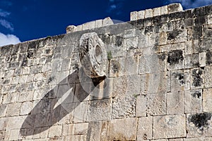 A Goal in the Ball Court at Chichen Itza, pyramid, photo