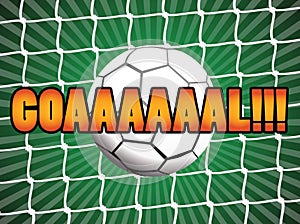 Goal ball in the net background