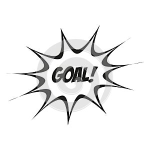 Goal, Comic Speech Bubble. Vector illustration.