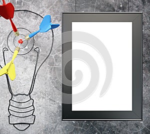 Goal concept blank frame