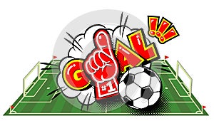 goal football comic icon