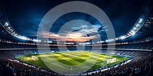 goal green arena sport light world soccer game stadium football. Generative AI.