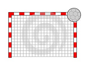 Goal handball illustration
