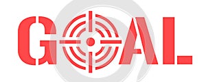 Goal icon with bullseye target symbol
