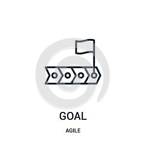 goal icon vector from agile collection. Thin line goal outline icon vector illustration