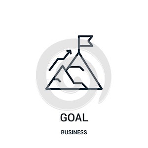 goal icon vector from business collection. Thin line goal outline icon vector illustration. Linear symbol for use on web and