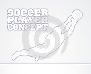 Goal Keeper Soccer Player Concept