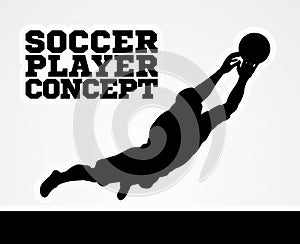 Goal Keeper Soccer Player Concept