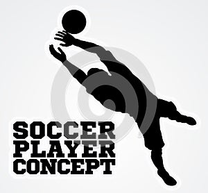 Goal Keeper Soccer Player Silhouette