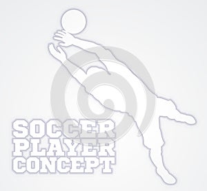 Goal Keeper Soccer Player Silhouette