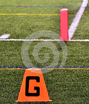 Goal Line on American Football Field