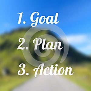 Goal, plan, action