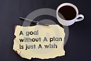 A Goal without a Plan is Just a Wish