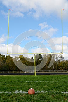 Goal Posts on American Football Field photo