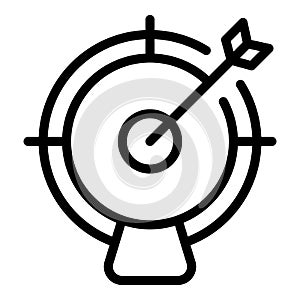 Goal realization icon, outline style