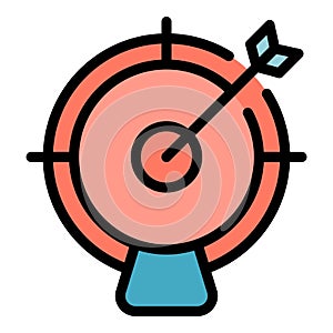 Goal realization icon vector flat