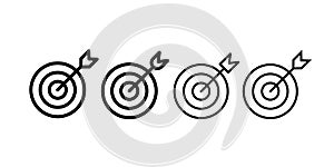 Goal. Set of goals. Target icon. Target, call, goal icon. Vector illustration. flat goal design. flat icon. flat design. flat targ