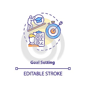 Goal setting concept icon