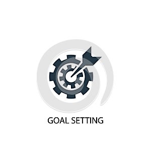 Goal setting icon. Simple element
