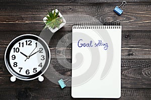 Goal setting in notepad
