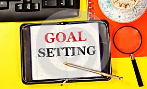 Goal-setting. Text label in the planning Notepad.
