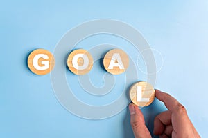 Goal and success achievement concept