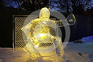 Goalie Ice Sculpture