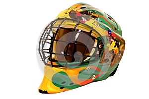 Goalie Mask with flames