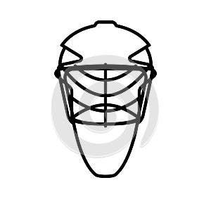 Goalie mask outline icon.