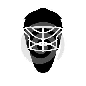 Goalie mask silhouette icon.