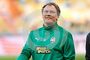 Goalkeeper Andriy Pyatov 30. The football match of UPL, FC Shakhtar Donetsk vs FC Zorya Luhansk