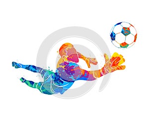 Goalkeeper, ball Abstract