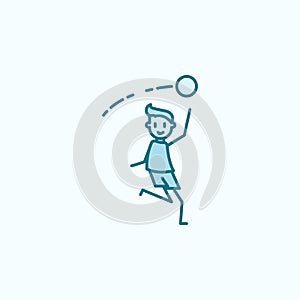 goalkeeper catches ball field outline icon. Element of soccer player icon. Thin line icon for website design and development, app