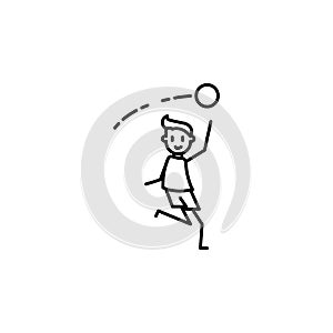 goalkeeper catches ball icon. Element of soccer player icon for mobile concept and web apps. Thin line goalkeeper catches ball ico