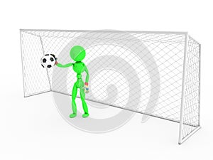 Goalkeeper catches a soccer ball #2