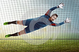 Goalkeeper catching ball