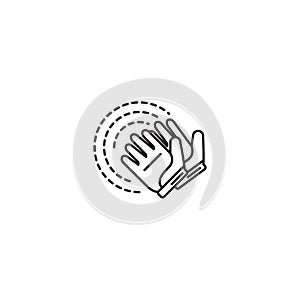 Goalkeeper gloves icon. Vector illustration decorative design