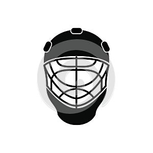 Goalkeeper hockey helmet icon