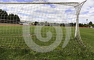 Goalkeeper on soccer field