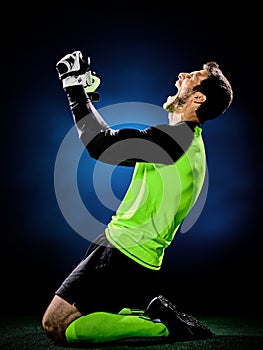 Goalkeeper soccer man isolated