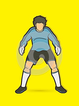 Goalkeeper standing action