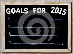 Goals for 2015 - new year plans concept