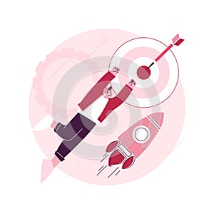 Goals abstract concept vector illustration.