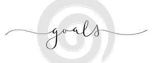 GOALS black brush calligraphy banner