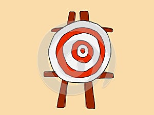 Goals dart target standing with wooden stand