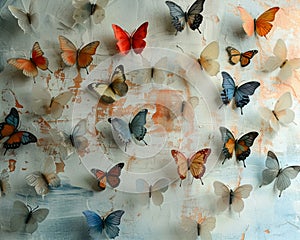 Goals envisioned as elusive butterflies, to be gently caught and cherished , no contrast photo